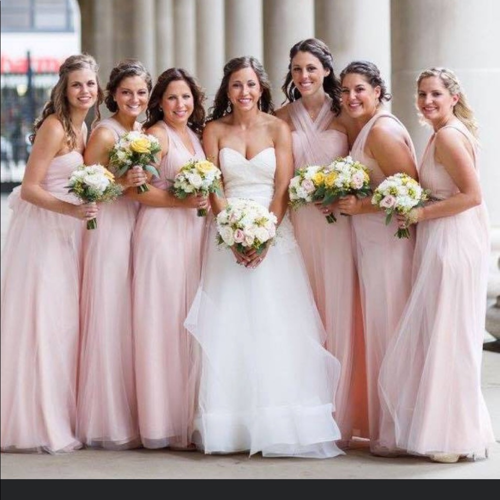 Pink bridesmaid or wedding guest dress
